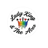 Rainbow Crown Lady King & The Aces Vinyl Decal, Laptop Sticker