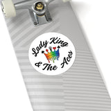 Rainbow Crown Lady King & The Aces Vinyl Decal, Laptop Sticker