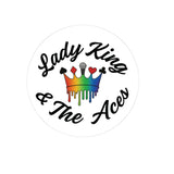 Rainbow Crown Lady King & The Aces Vinyl Decal, Laptop Sticker