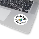 Rainbow Crown Lady King & The Aces Vinyl Decal, Laptop Sticker